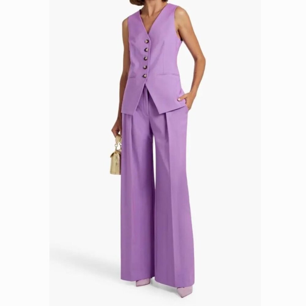 New VERONICA BEARD sz 2 SONIA Pleated Wide-Legged PANTS